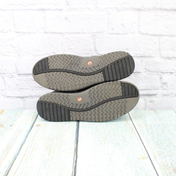 Clarks Unstructured Black Leather Comfort Low Top Sneakers Shoes Size 9.5 Medium - Picture 9 of 9